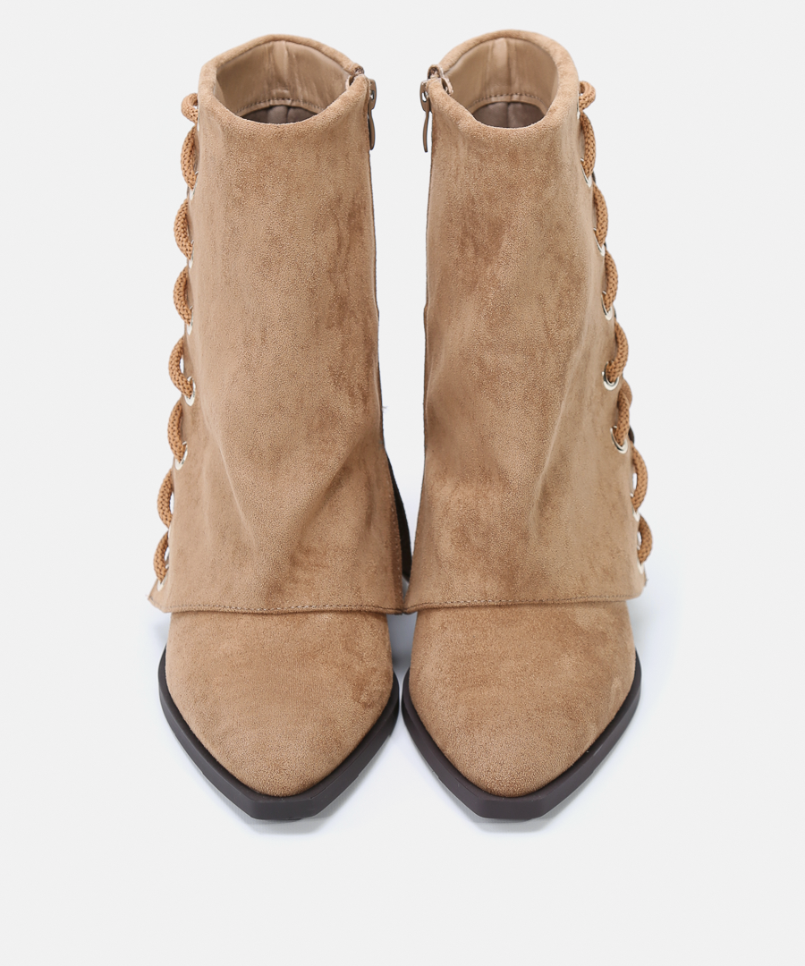 Botins cowboy salto cordões image number null